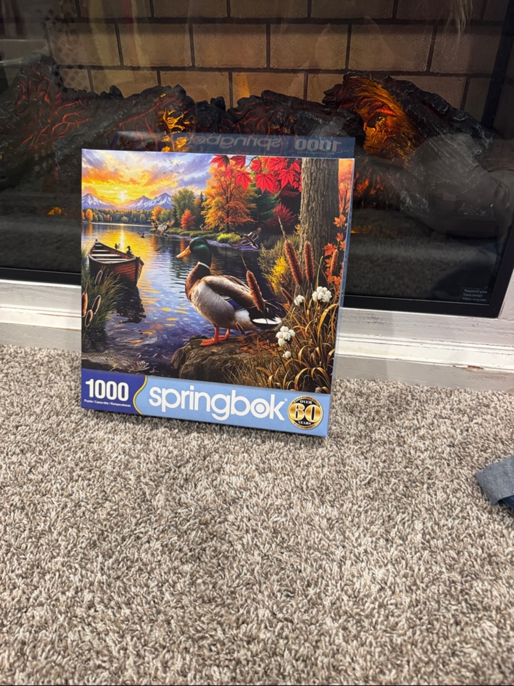Springbok 1000-Piece Duck Puzzle - Autumn Lake Scene